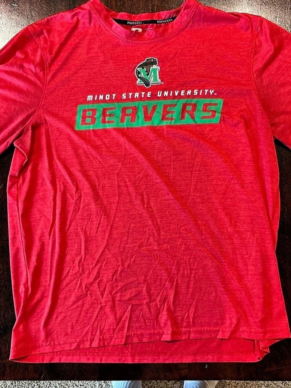 Russell Men's Short Sleeve Tee Red Size Large